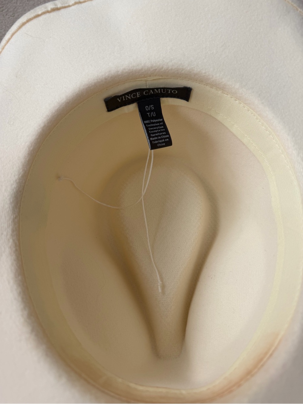 Vince Camuto White Western Cowboy Hat with Conchos - Picture 7 of 8